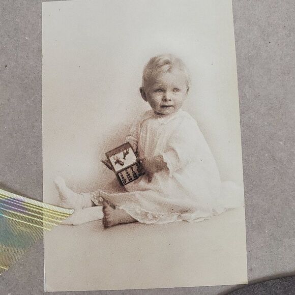 Vintage Handmade in Paris France Recycled Paper Scrapbook Photo Album Ribbon - Picture 3 of 12